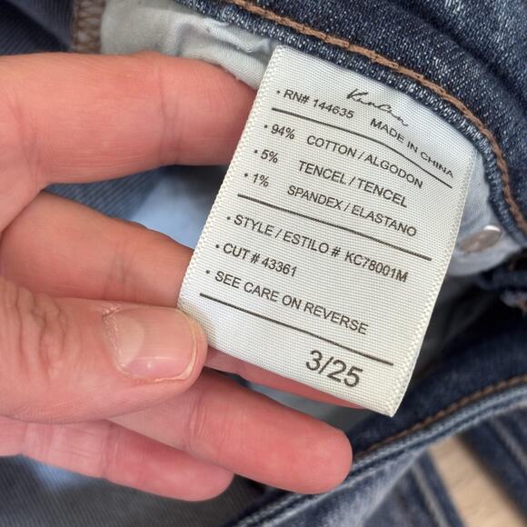 KanCan Jeans 3/25 Tina Mid Rise Slim Straight Holes Ripped Distressed KC78001M - Picture 9 of 11